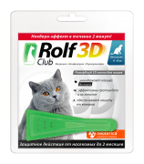 РОЛЬФ 3D капли для кошек (более 4х кг) от блох, клещей и комаров 1 пип в блистере