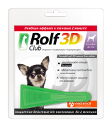РОЛЬФ 3D капли для собак (до 4х кг) от блох, клещей и комаров