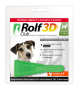 РОЛЬФ 3D капли для собак (4-10 кг) от блох, клещей и комаров