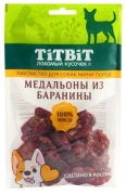 ТИТБИТ лакомство для собак мелких пород Медальоны из баранины - 100 г