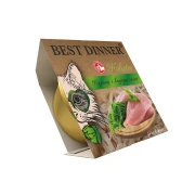 БЕСТ ДИННЕР BEST DINNER Holistic консервы для стерилизованных кошек Мясные волокна в желе "Курица с водорослями" 75г