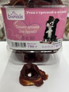 БИОХАУС Лакомство для Собак Утка с треской в кольце 1ШТ