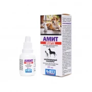 АВЗ Амит Форте капли ушные для кошек и собак от отодектоза, саркоптоза, демодекоза 20мл