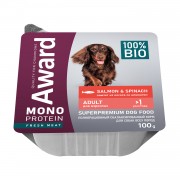 АВАРД Monoprotein Консервы для взрослых собак паштет из лосося с шпинатом 100г