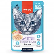 ВАНПИ WANPY пауч для котят нежное рагу из курицы и утки 70г