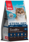БЛИТЦ BLITZ Sensetive сухой корм для стерилизованных кошек Лосось