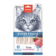 ВАНПИ WANPY Лакомство для кошек Нежное пюре из тунца с ягодами 5шт 70г