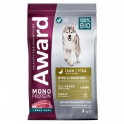 АВАРД Monoprotein Сухой корм для взрослых собак всех пород из утки с добавлением яблок и артишока