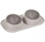 ХОУМ ПЭТ Frost Touch Mini Миска для животных двойная 2*0,2л капучино