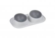 ХОУМ ПЭТ Frost Touch Mini Миска для животных двойная 2*0,2л смоки