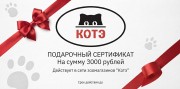 Подарочный сертификат на 3000р