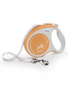 ФЛЕКСИ FLEXI Рулетка Comfort Plus S Лента 5 м для собак до 15 кг персиковый
