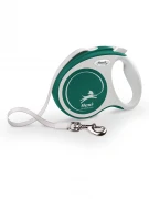 ФЛЕКСИ FLEXI Рулетка Comfort Plus S лента 5 м для собак до 15 кг изумрудный