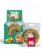ЛИТТЛ УАН Little One Лакомство для морских свинок, кроликов, шиншилл, дегу Вкусное колечко с травами и зеленью, 50г