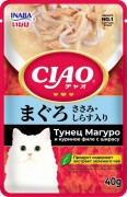 ИНАБА INABA Pouch Пауч для кошек Тунец Магуро и куриное филе с ширасу 40г
