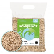 КОМФИКОТ Наполнитель древесный впитывающий, мелкие гранулы, 21 л