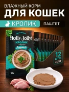 Холли Джолли Пауч для Кошек Паштет Кролик Горошек 75г