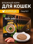 Холли Джолли Пауч для Кошек Паштет Курица Горошек 75г