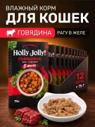 Холли Джолли Пауч для Кошек Рагу Говядина Морковь в желе 75г