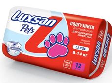 ЛЮКСАН LUXSAN Pets Подгузники для животных Large 8-14 кг - 12 шт