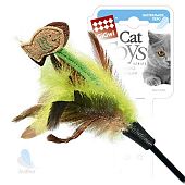 ГИГВИ GIGWI Игрушка для кошек CAT TOYS Дразнилка с рыбками на длинном стеке 75 см (арт. 75017)