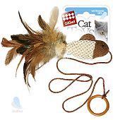 ГИГВИ GIGWI Игрушка для кошек CAT TOYS Дразнилка-рыбка с перьями 7 см (арт. 75026)