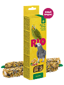 РИО RIO Лакомство для птиц Палочки для крупных попугаев с Медом и орехами