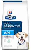 ХИЛЛС Prescription Diet D/D сухой диетический корм для собак при аллергии, заболеваниях кожи и неблагоприятной реакции на пищу с Уткой и рисом