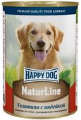 ХЭППИ ДОГ NaturLine консервы для собак Телятина с индейкой
