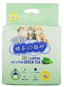 HAKASE AREKKUSU TOFU GREEN TEA Наполнитель для кошачьего туалета комкующийся растительный Тофу Зеленый чай