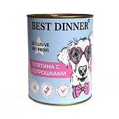 БЕСТ ДИННЕР BEST DINNER Exclusive Vet Profi Gastro Intestinal консервы для собак и щенков с чувствительным пищеварением Телятина с потрошками