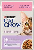 КЭТ ЧАУ пауч  Sensitive для кошек с чувствительным пищеварением Лосось с кабачками в соусе