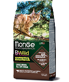 МОНЖ NATURAL CAT BWILD GRAIN FREE сухой корм для крупных кошек всех возрастов из мяса Буйвола