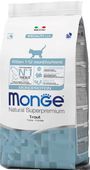 МОНЖ SUPERPREMIUM Monoprotein Kitten Trout сухой корм для котят Форель 400 гр