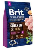 БРИТ Premium by Nature Adult S для взрослых собак мелких пород 8 кг