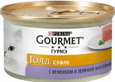 ГУРМЕТ GOLD консервы для кошек Суфле Ягненок с фасолью 85 гр