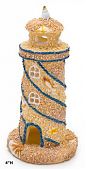 МАРЛИН Декорация Грот "Песчаный маяк с ракушками" 10см (RR1050)