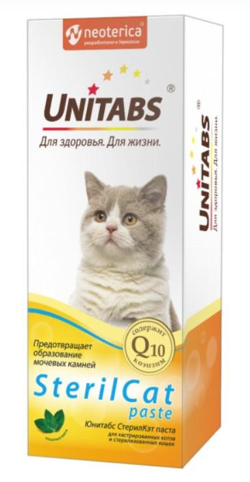ЮНИТАБС Unitabs SterilCat Paste Витаминно-минеральный комплекс для кастрированных котов и стерилизованных кошек (паста) 120 мл