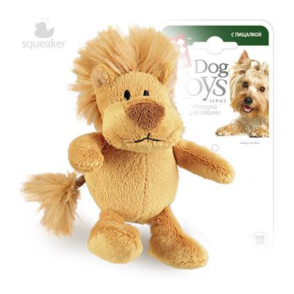 ГИГВИ GIGWI Игрушка для собак DOG TOYS Лев с пищалкой, 10 см (арт.75103)