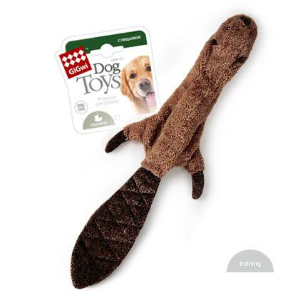 ГИГВИ GIGWI Игрушка для собак DOG TOYS Бобер с пищалкой, 30 см (арт.75260)