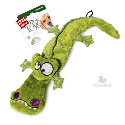 ГИГВИ GIGWI Игрушка для собак DOG TOYS Крокодил с 4-мя пищалками, 38 см (арт.75021)