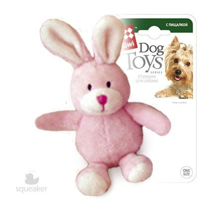 ГИГВИ GIGWI Игрушка для собак DOG TOYS Зайчик с пищалкой, 11 см (арт.75119)