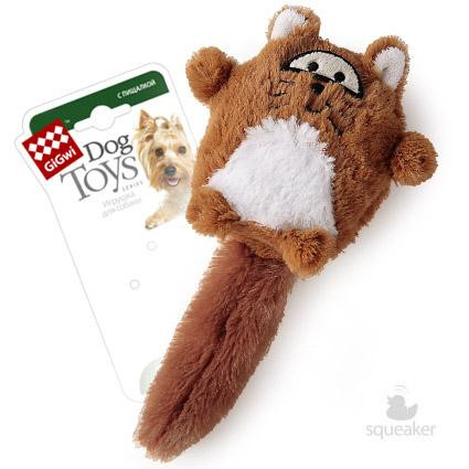 ГИГВИ GIGWI Игрушка для собак DOG TOYS Лиса с большой пищалкой, 9 см (арт.75220)