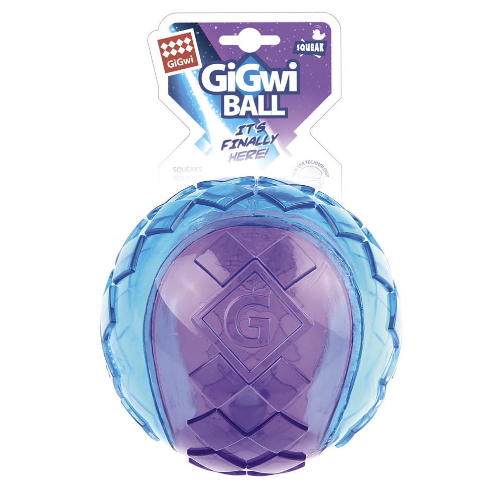 ГИГВИ GIGWI Игрушка для собак G-BALL Мяч с пищалкой 8 см (арт.75513)