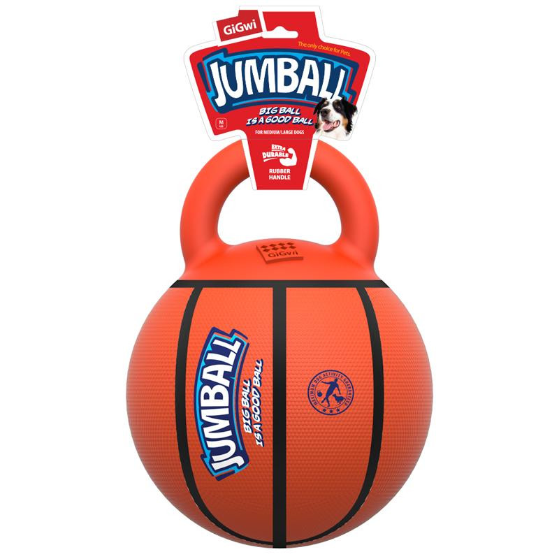ГИГВИ GIGWI Игрушка для собак JUMBALL Мяч с захватом 26 см Баскетбол (арт.75539)