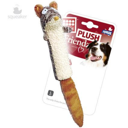 ГИГВИ GIGWI Игрушка для собак PLUSH FRIENDZ Белка с пищалкой (прочная) 29 см (арт.75309)