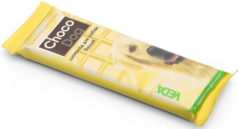 ВЕДА CHOCO DOG Лакомство для собак Шоколад белый 45 гр