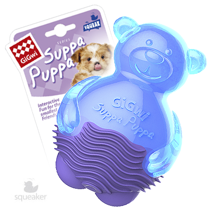 ГИГВИ GIGWI Игрушка для собак SUPPA PUPPA Мишка с пищалкой 10 см (арт.75424)