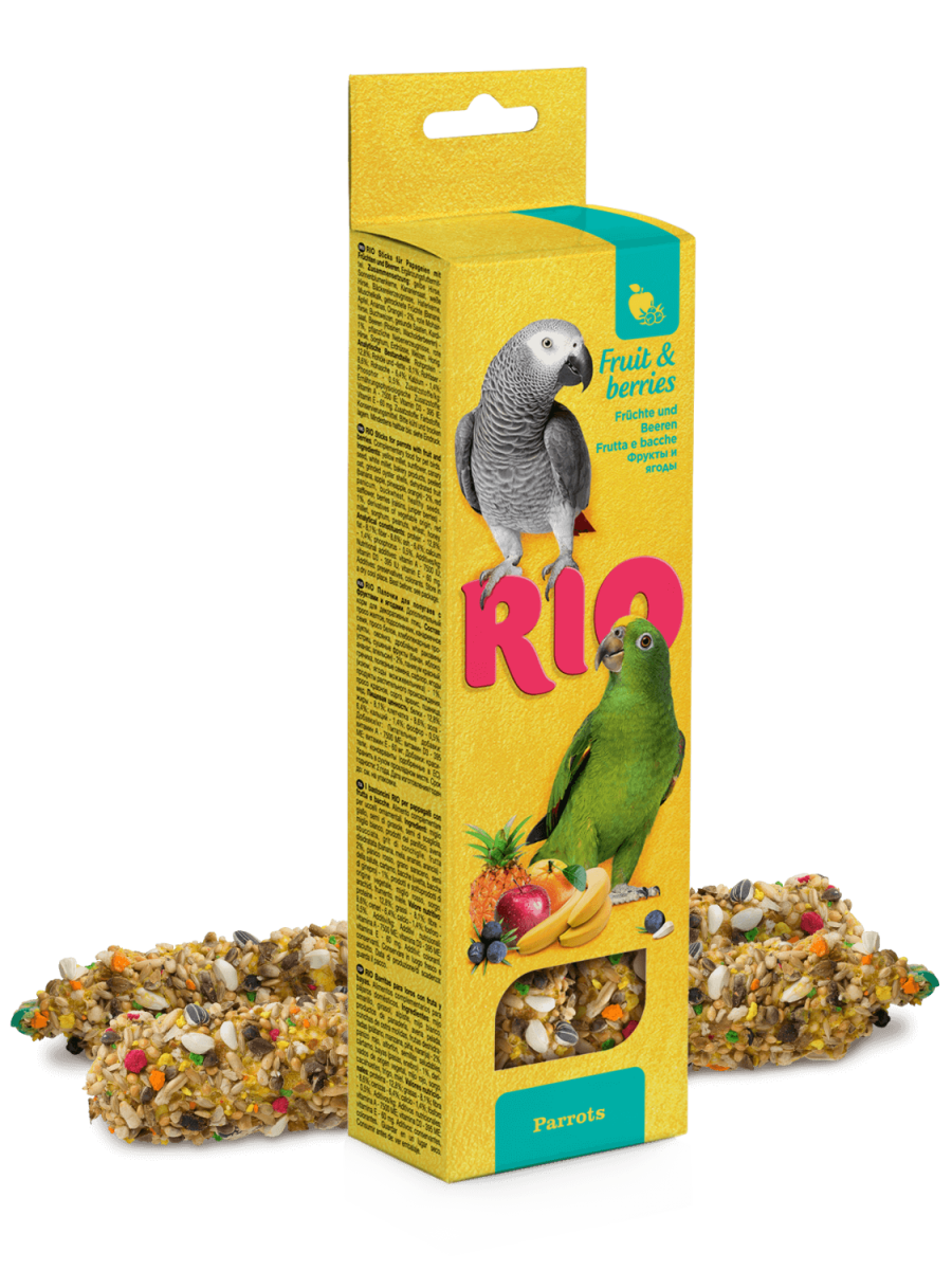 РИО RIO Лакомство для птиц Палочки для попугаев с Фруктами и ягодами 