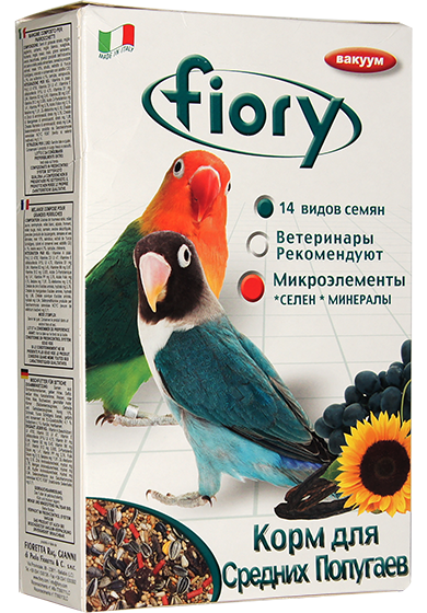 ФИОРИ FIORY Корм для средних попугаев 800 гр